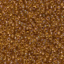 Miyuki rocailles Perlen 11/0 - Sparkling topaz lined light topaz ab 11-377